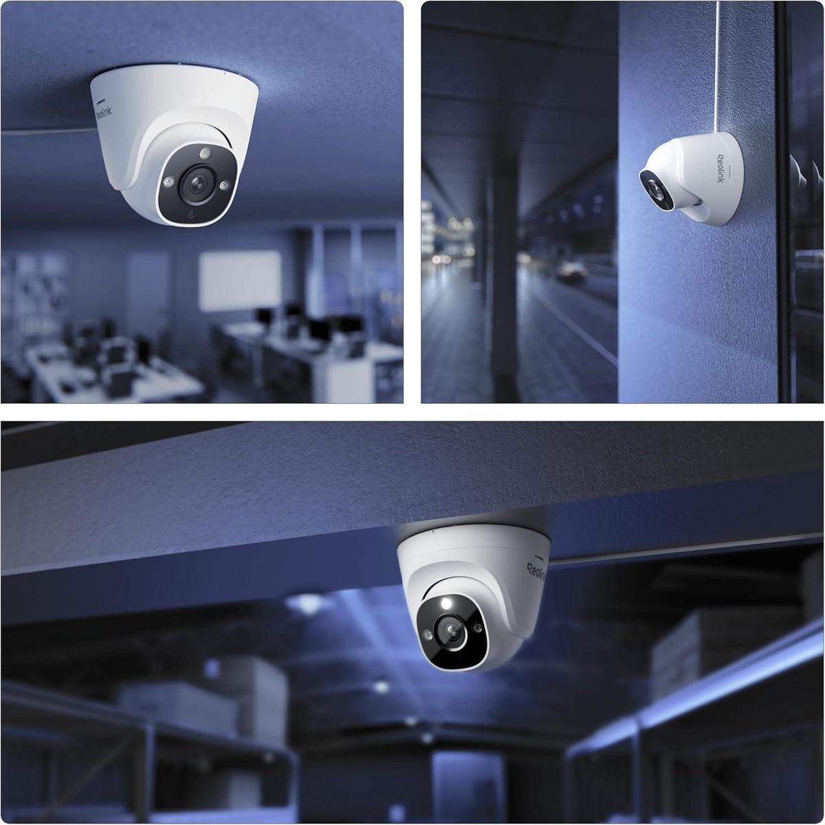 ريو لينك كاميرا مراقبة سلكية 4K 8MP PoE للاستخدام الداخلي/الخارجي، رؤية