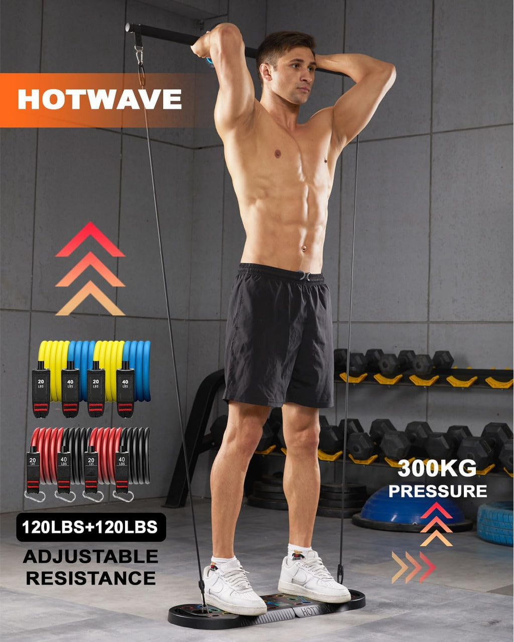 Push Up Board, Portable PushUp Board, Foldable 20 in 1 Push Up Bar