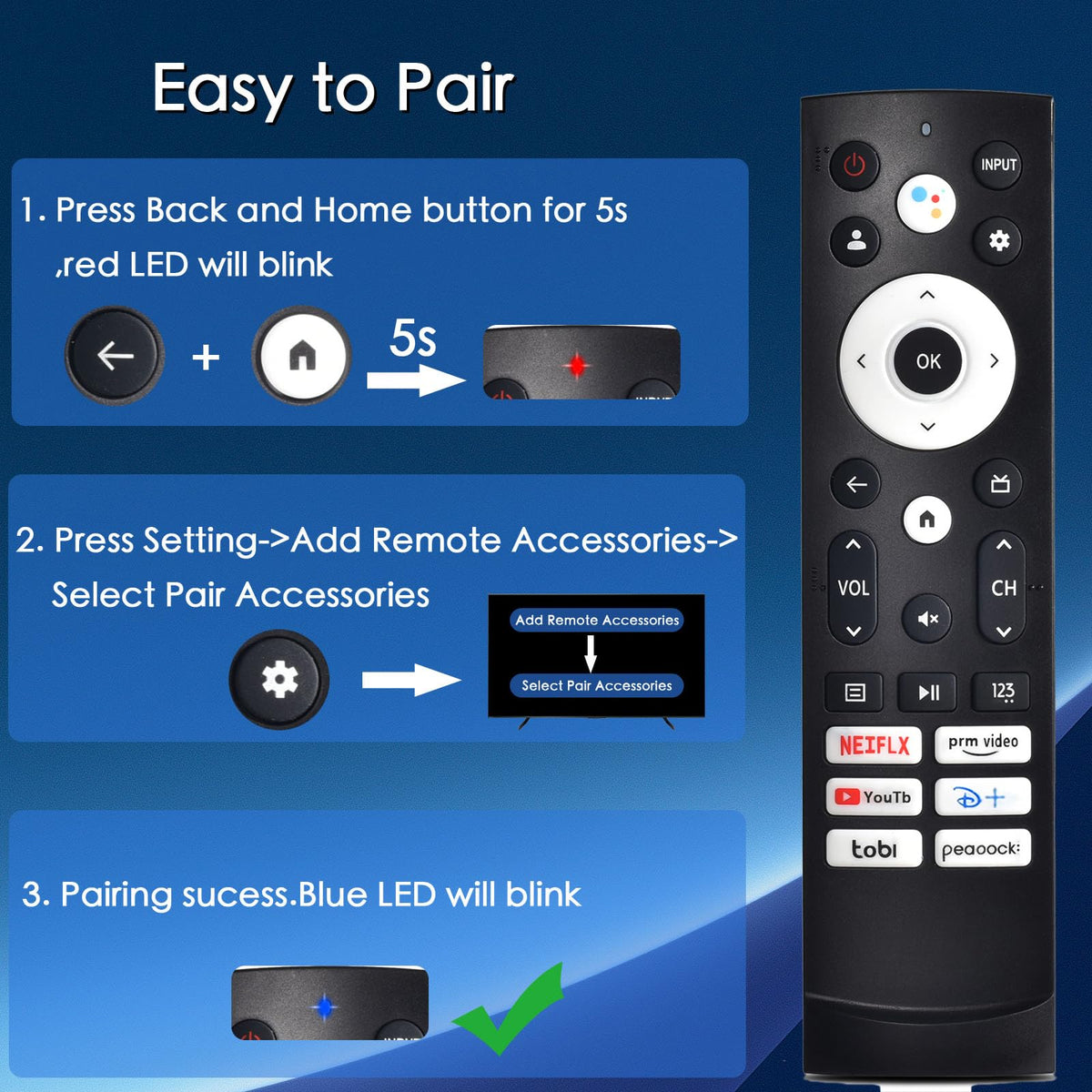 Replacement for Sony TV Voice Remote,for 2019-2026 Sony Bravia Smart TV