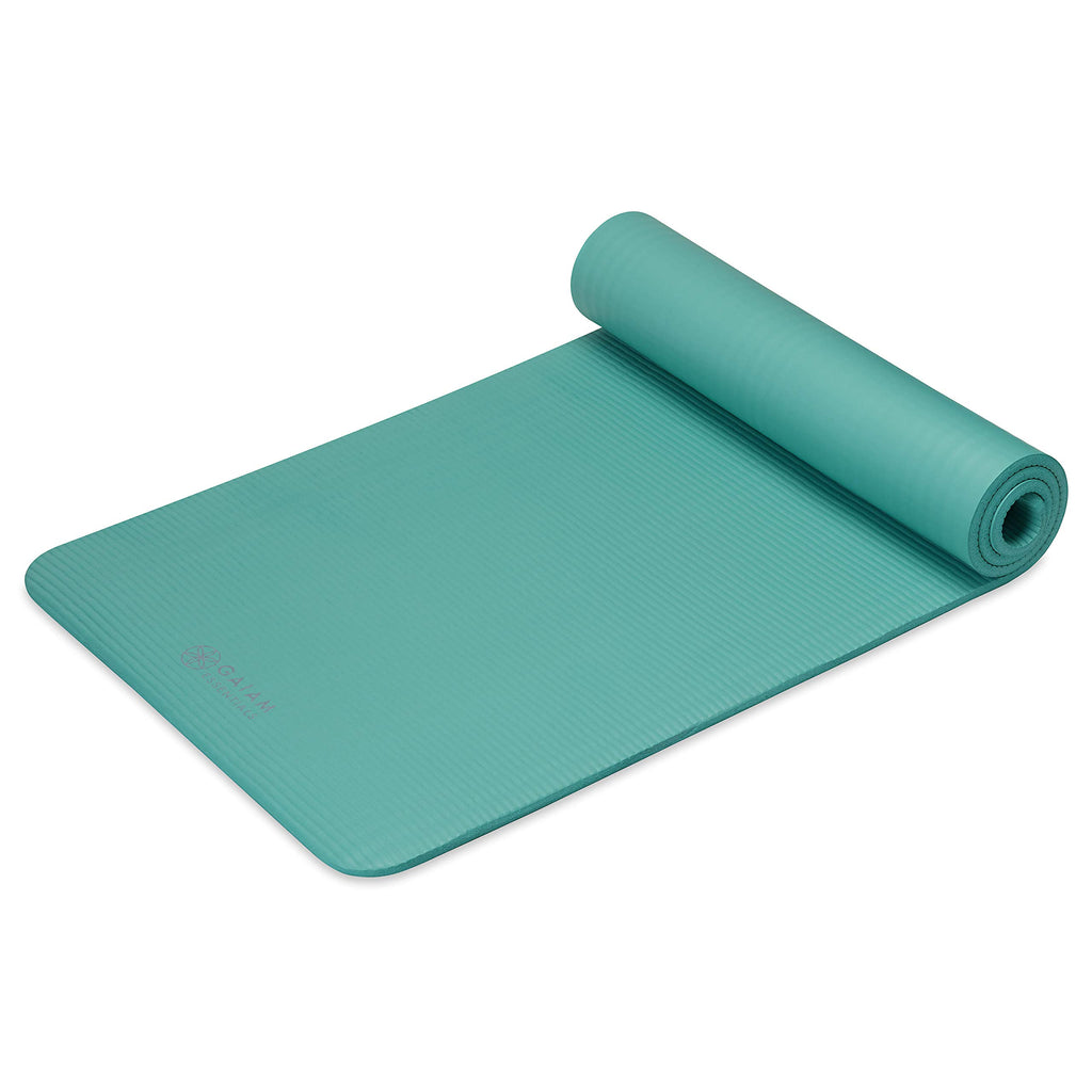 Gaiam Thick Yoga Mat, Exercise & Fitness Mat with Easy-Cinch Carrying Strap