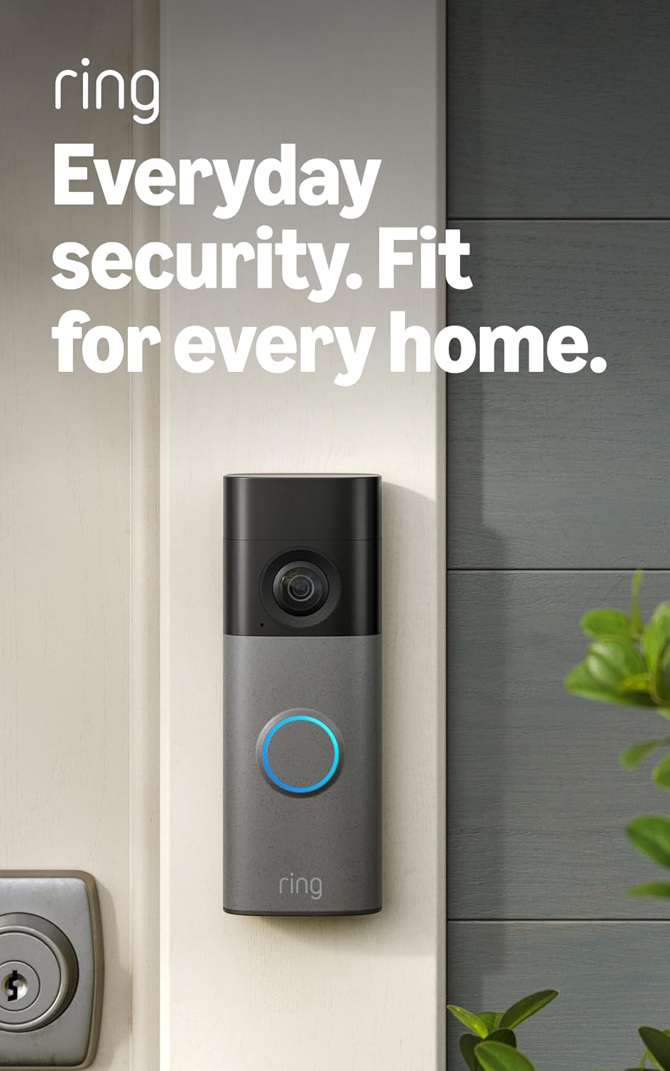 Ring Battery Doorbell 2K (newest model) Retinal 2K with wide-angle video, up to 6x Enhanced Zoom, Two-Way Talk, and Built-In Battery, Matte Mocha
