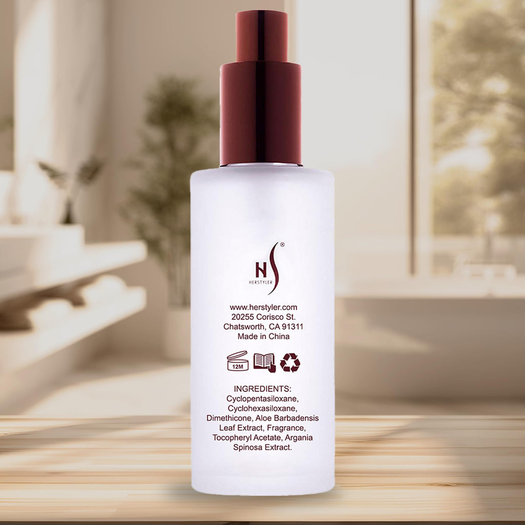 HerStyler Argan Oil Hair Serum - for Frizz, Straightening, Styling & Shine