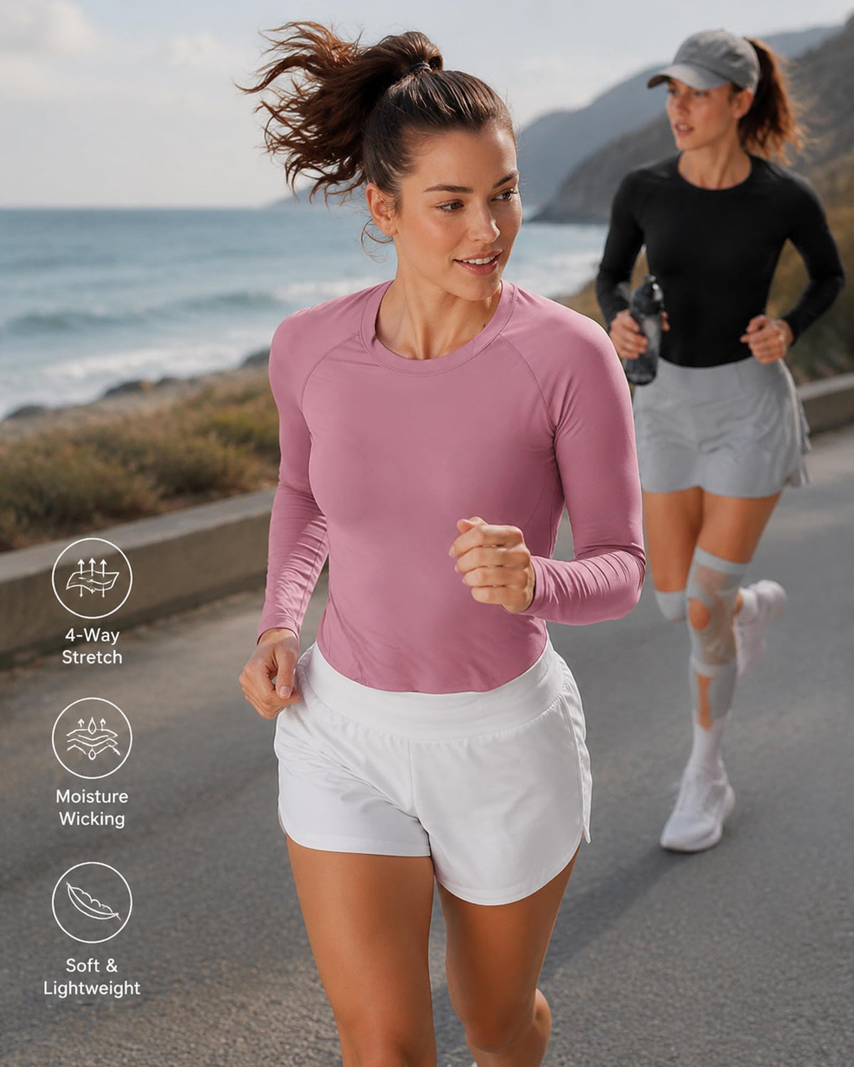 5 Pack Women's Compression Shirts Long Sleeve for Workout & Baselayer