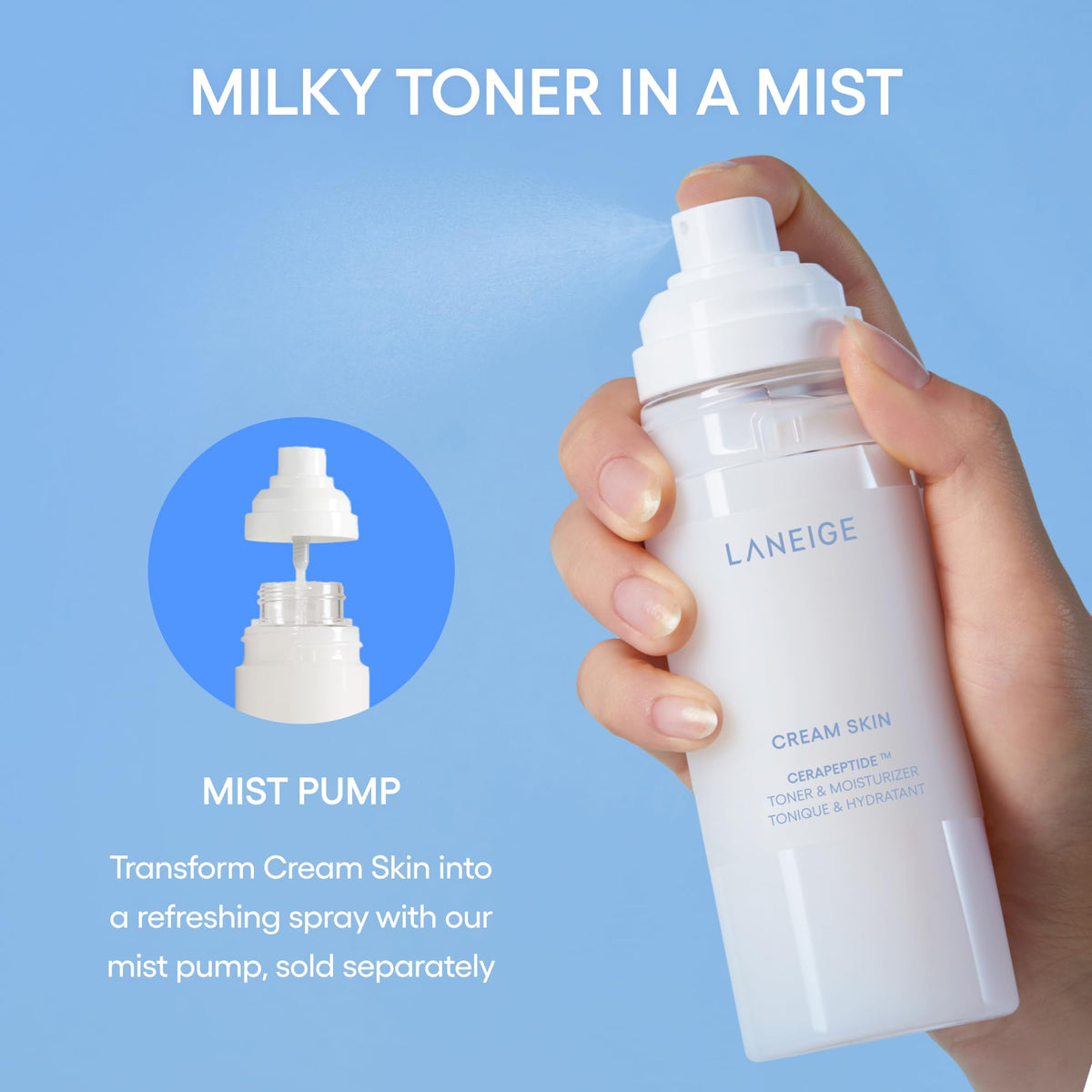 LANEIGE Cream Skin Face Hydrating Milky Toner | Korean Toner & Moisturizer