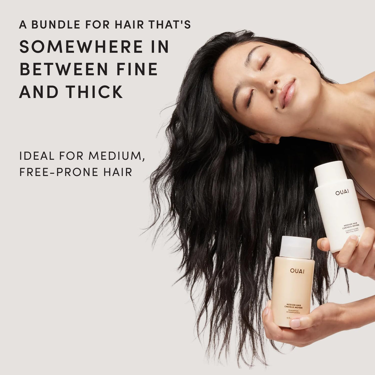 OUAI Fine Shampoo and Conditioner Set (10 Fl Oz)