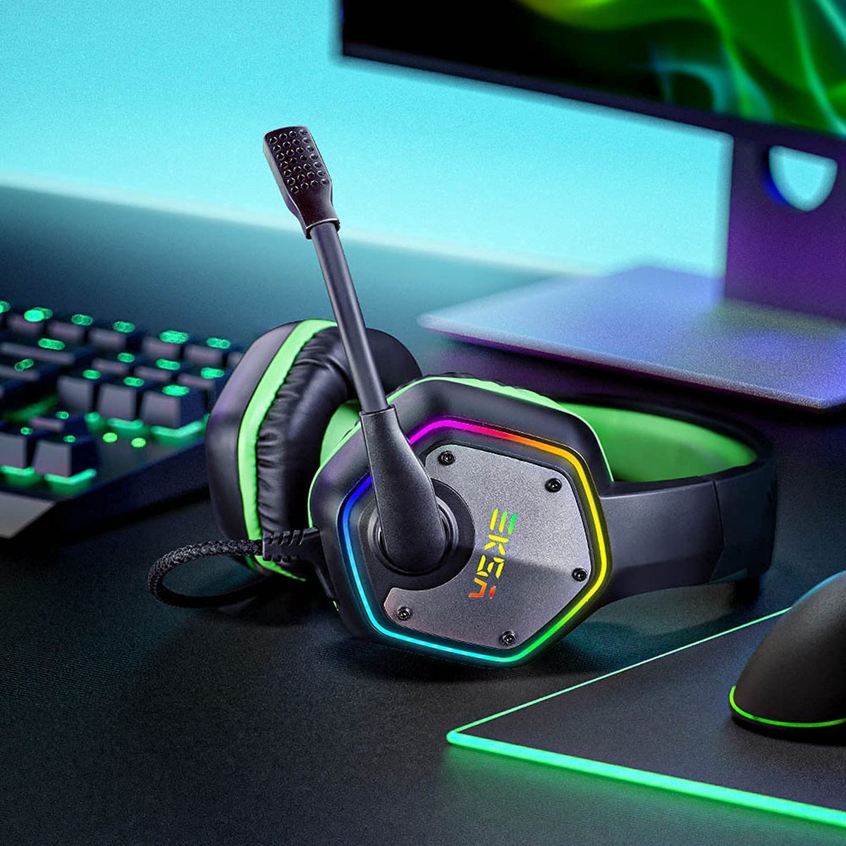 EKSA E1000 USB PC Gaming Headset with Mic, 7.1 Surround Sound