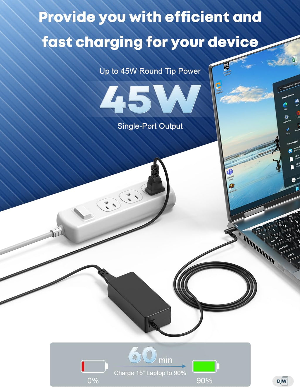 130W USB C Laptop Charger Compatible with Dell Precision 5570 5560 5550 5530 5760 5750 3560 Latitude 7410 7310 7210 9410 9510 5420 5520 5510 XPS 15 17 2in1 9575 9500 9700 Power Cord