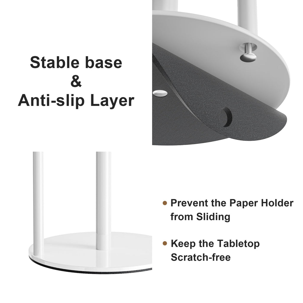 Paper Towel Holder Black Stainless Steel Kitchen Countertop Roll Organizer