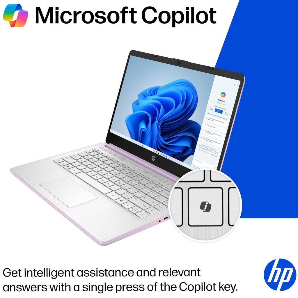 HP 2026 Everyday Laptop, Intel CPU, 128GB Storage, Copilot AI, Office 365