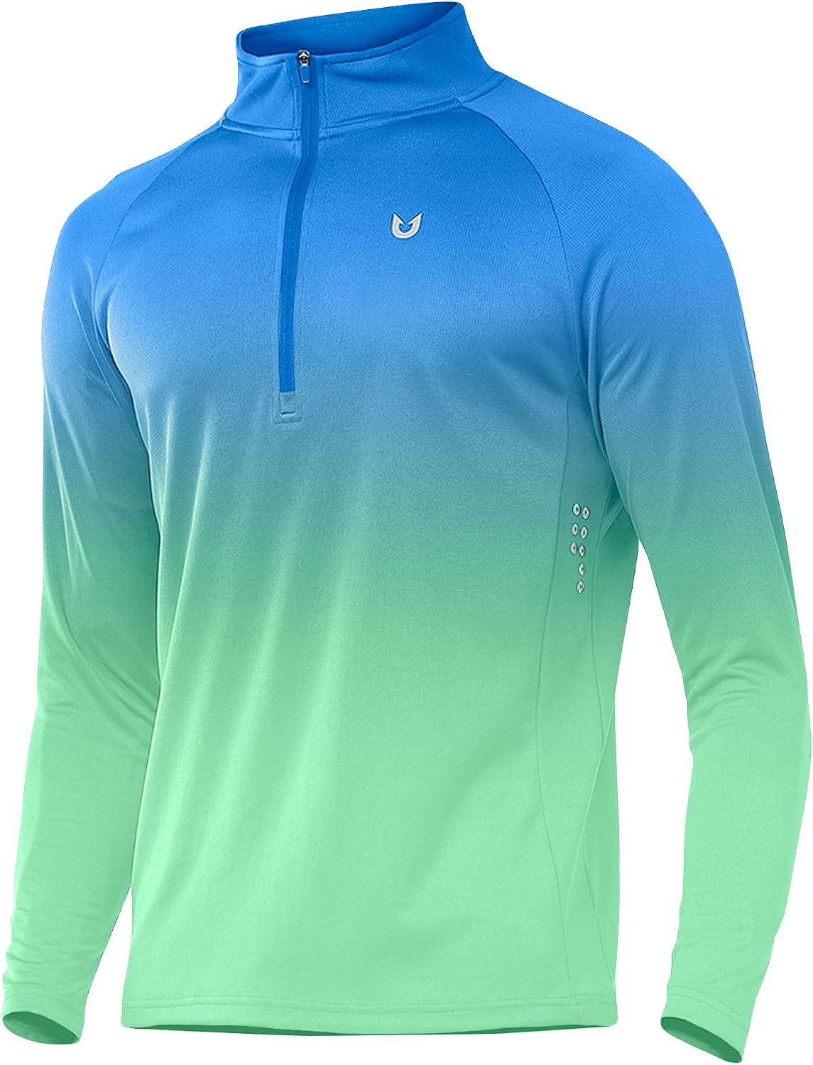 NORTHYARD Men's Quarter Zip Pullover Athletic Running Shirts Long Sleeve