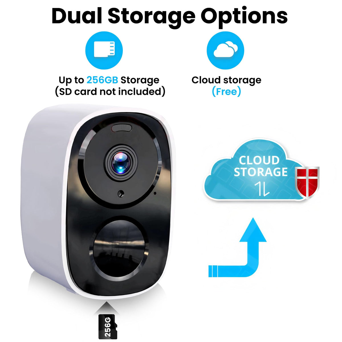 2026 Upgraded 2K Security Cameras Wireless Outdoor, Free Cloud Storage, 1-6 Months Battery Life, Waterproof, 2-Way Talk, AI Motion Detection Spotlight Siren Alarm Cameras for Home Security