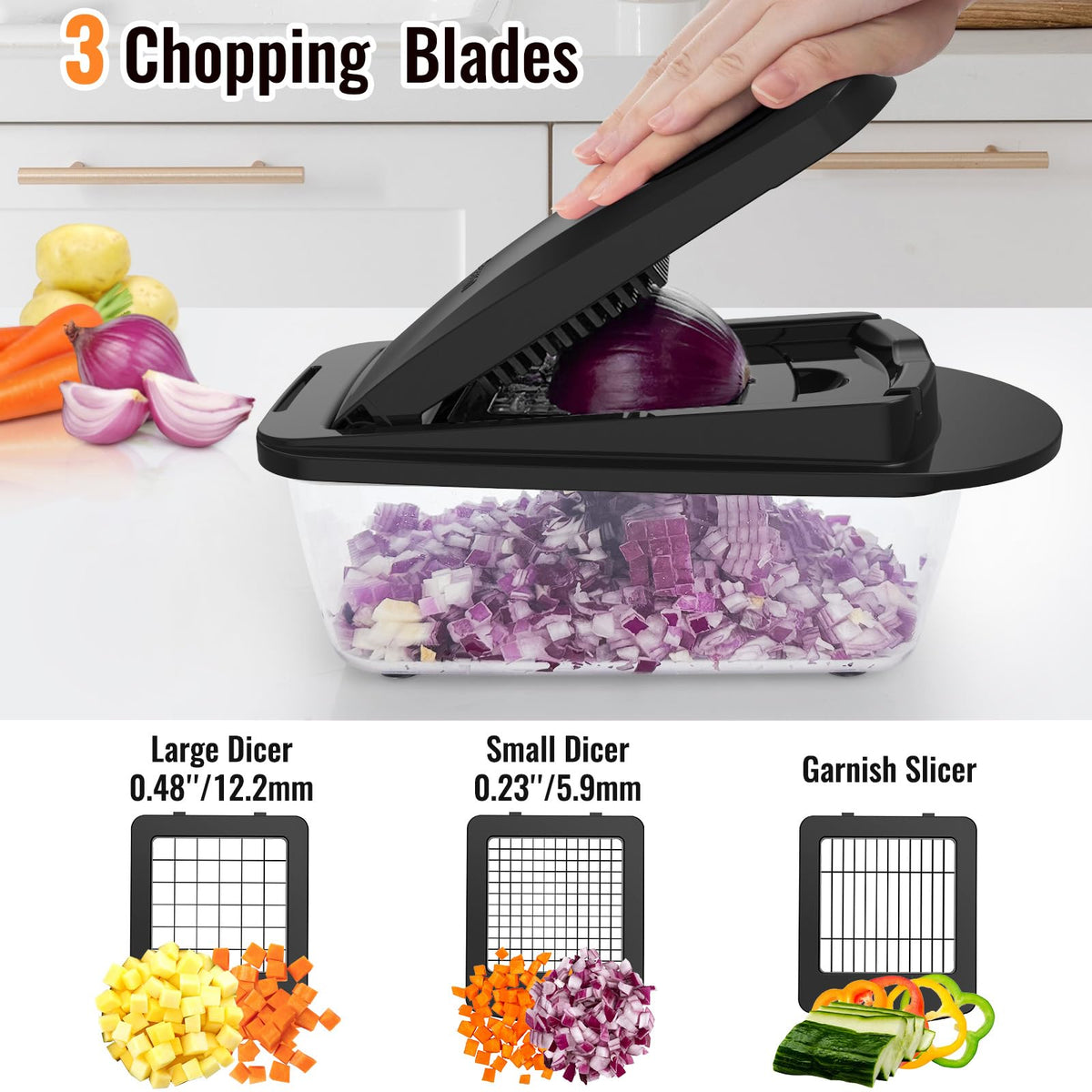 8-Blade Cook Tool & Gadget Sets, Egg Slicer Chopper Grater Set, White