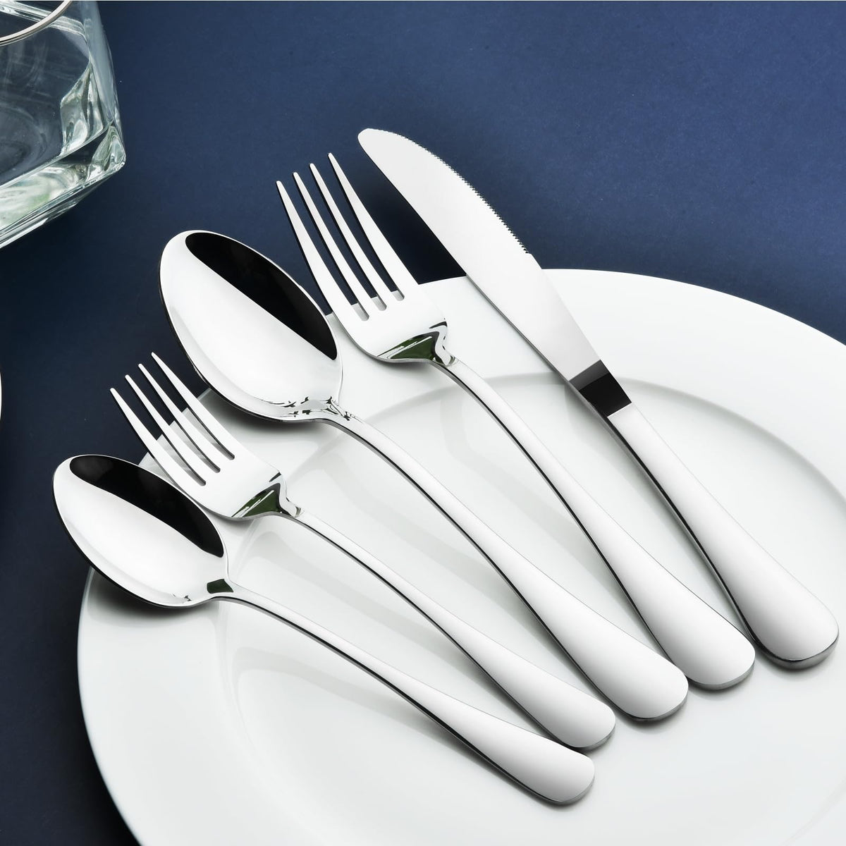 Silverware Set for 8, 40 Piece Stainless Steel Flatware Utensil Cutlery Set
