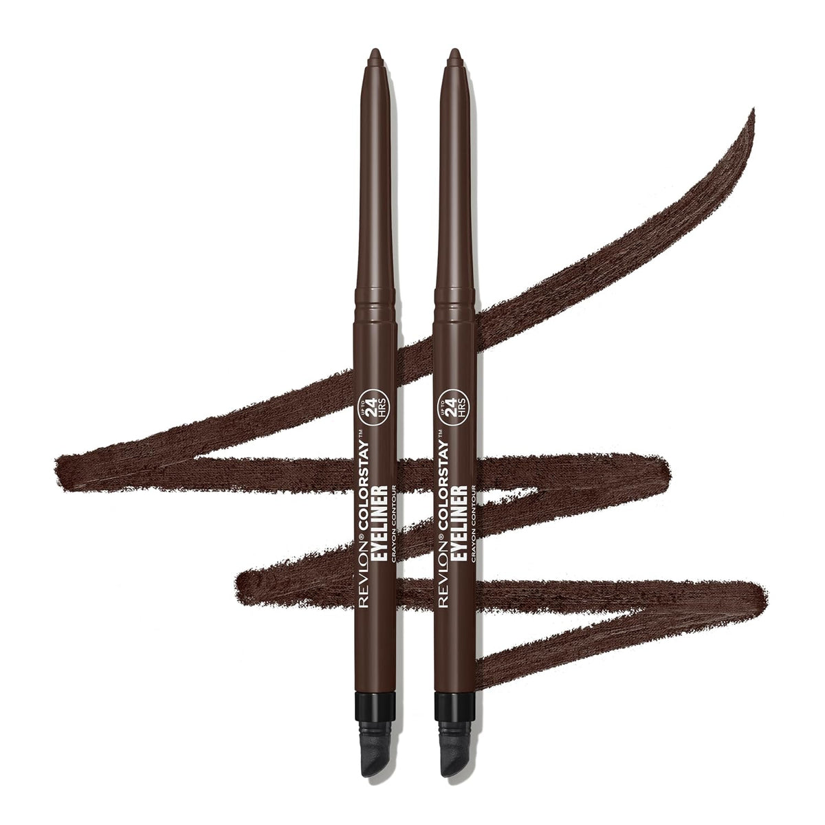 Revlon ColorStay Pencil Waterproof Eyeliner, 201 Black, 2 pack