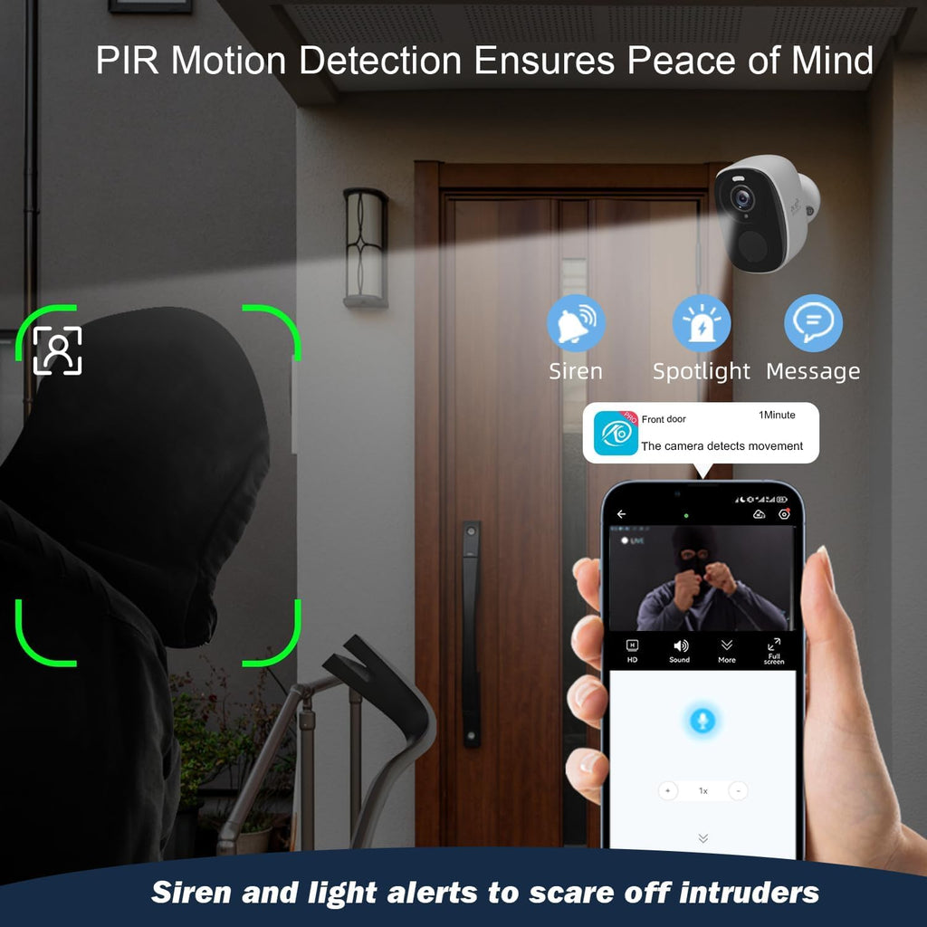 Rraycom 5G/2.4G Security Cameras Wireless Outdoor,4Pack Cameras System