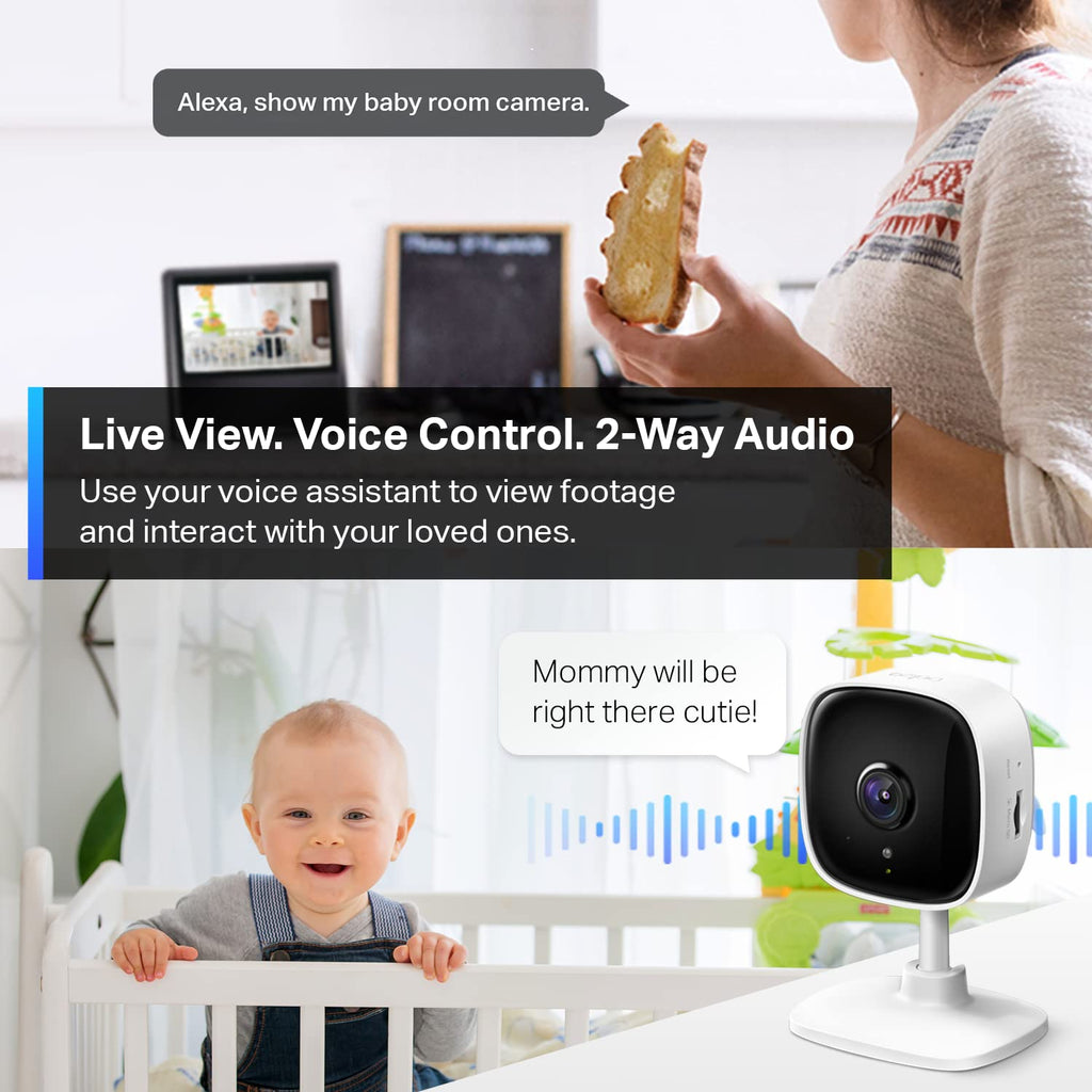 Tapo 1080P Indoor Security Camera, Baby Monitor, Dog Camera, C100(4-Pack)