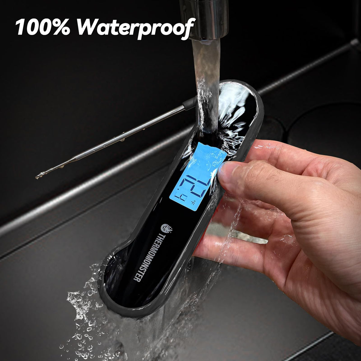 0.5 Sec Instant Read Meat Thermometer Digital for Cooking, Red