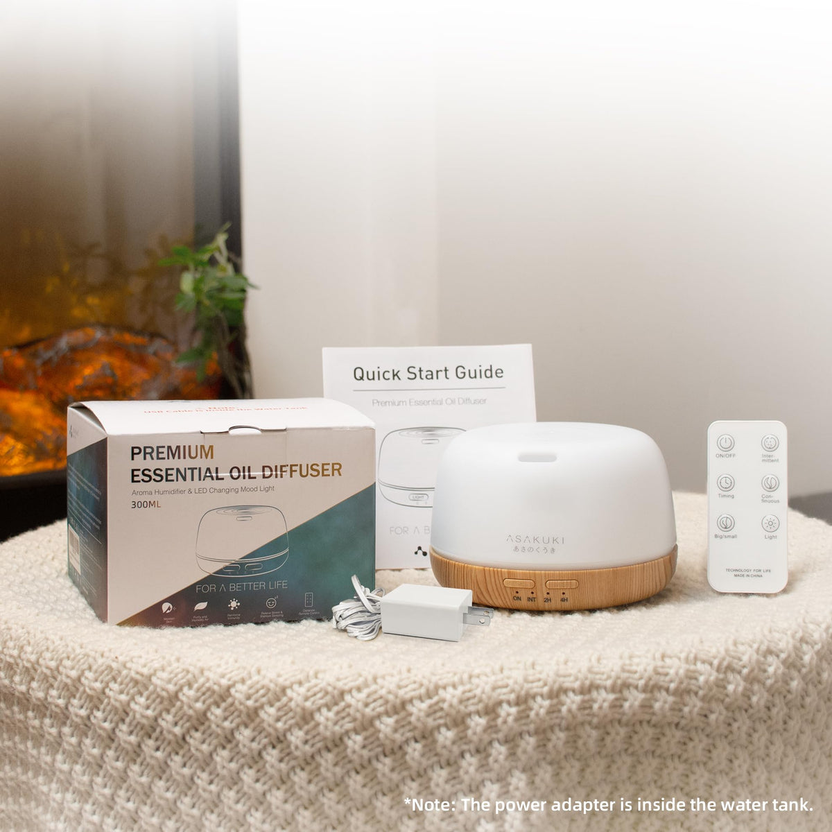 ASAKUKI Essential Oil Diffuser for Home, 500ML Aromatherapy Humidifier