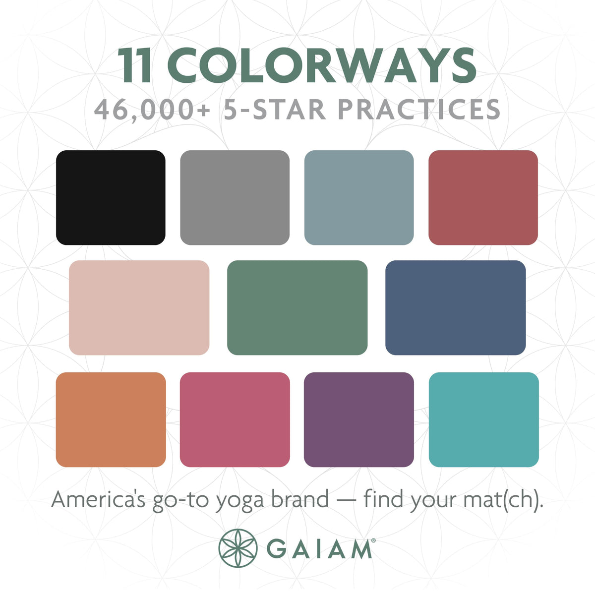 Gaiam Thick Yoga Mat, Exercise & Fitness Mat with Easy-Cinch Carrying Strap