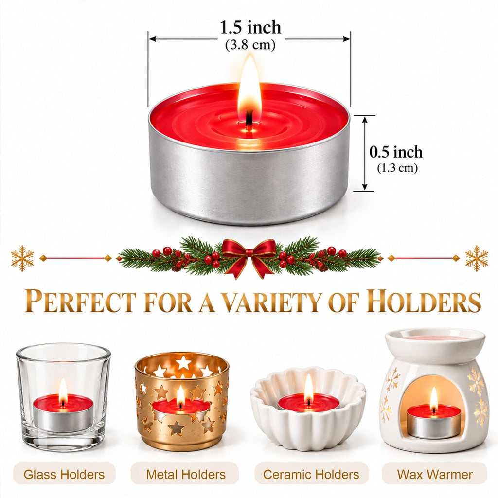Tea Lights Candles 80 Pack, 4 Hour Palm Wax Tealight Candle Set