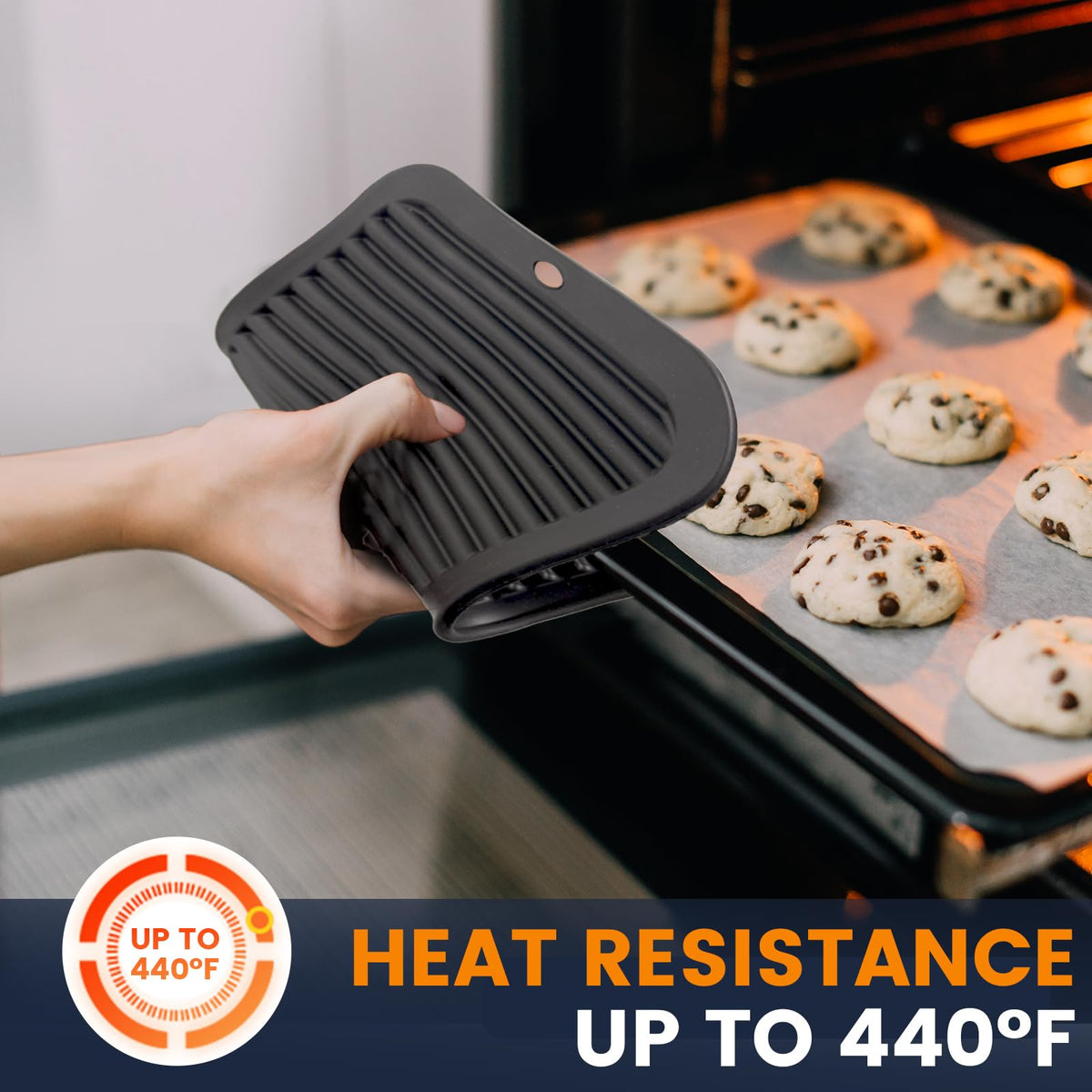 Silicone Trivet Mats 4 Heat Resistant Pot Holders Multipurpose Non-Slip Hot Pads for Kitchen Potholders, Drying mat, Jar Opener, Spoon Holder, Coaster(Dark Grey)