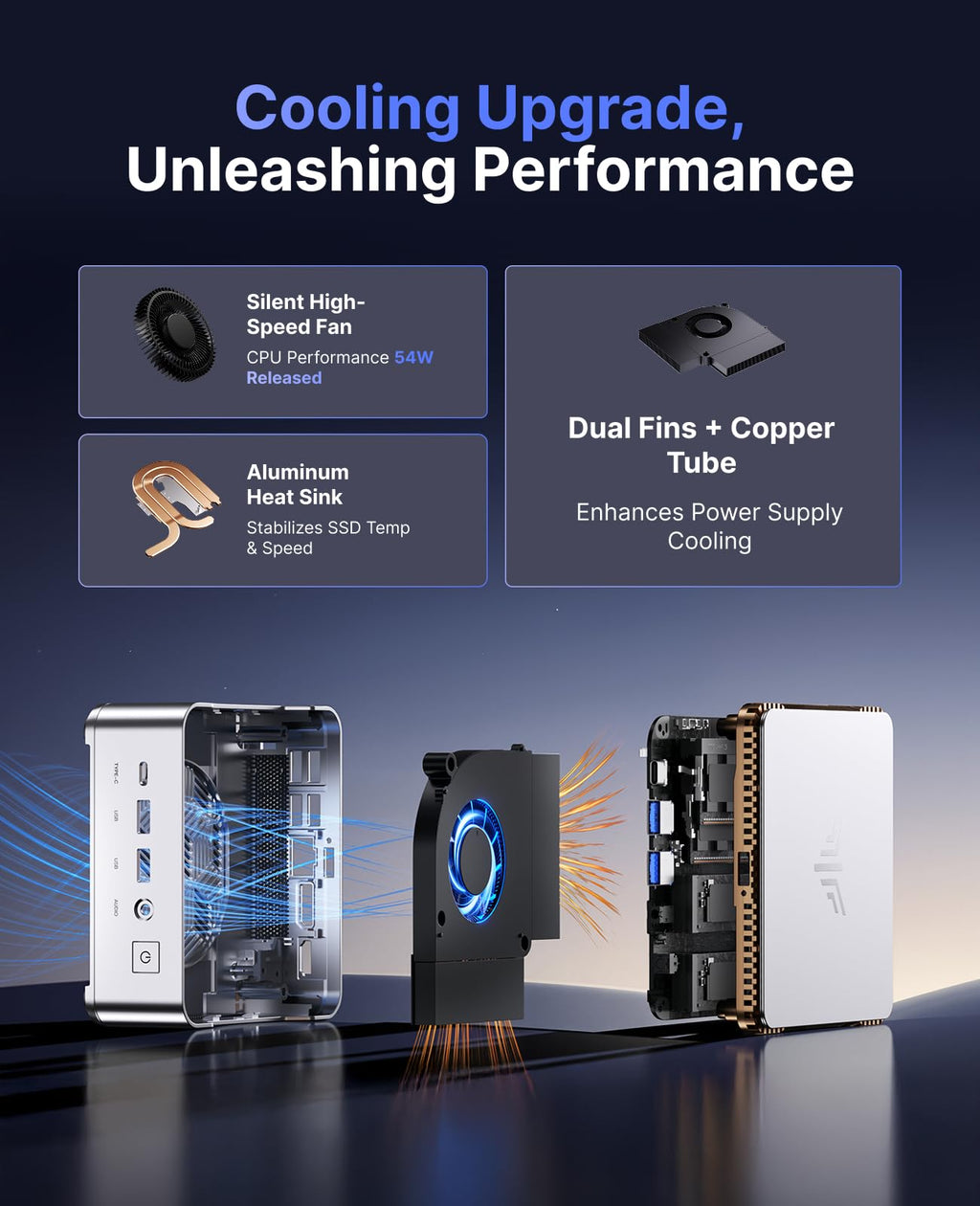 KAMRUI Pinova P2 Mini PC 16GB RAM 512GB SSD, AMD Ryzen 4300U(Beats 5400U/3500U/N95,Up to 3.7GHz,4C/8T) Mini Computers,Triple 4K Display/HDMI+DP+Type-C/WiFi/BT for Home/Business Mini Desktop Computers
