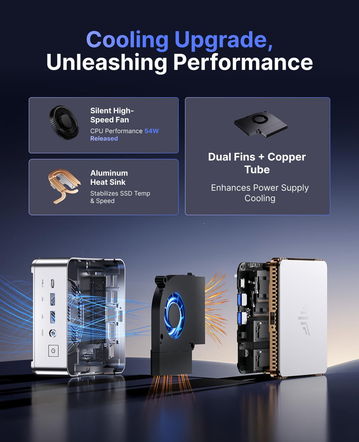 KAMRUI Pinova P2 Mini PC 16GB RAM 512GB SSD, AMD Ryzen 4300U(Beats 5400U/3500U/N95,Up to 3.7GHz,4C/8T) Mini Computers,Triple 4K Display/HDMI+DP+Type-C/WiFi/BT for Home/Business Mini Desktop Computers