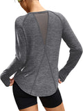 Workout Tops for Women Long Sleeve Shirts Fall Tops Gym Clothes