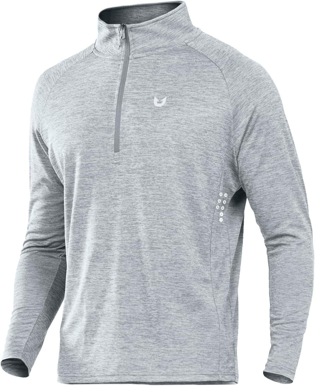 NORTHYARD Men's Quarter Zip Pullover Athletic Running Shirts Long Sleeve