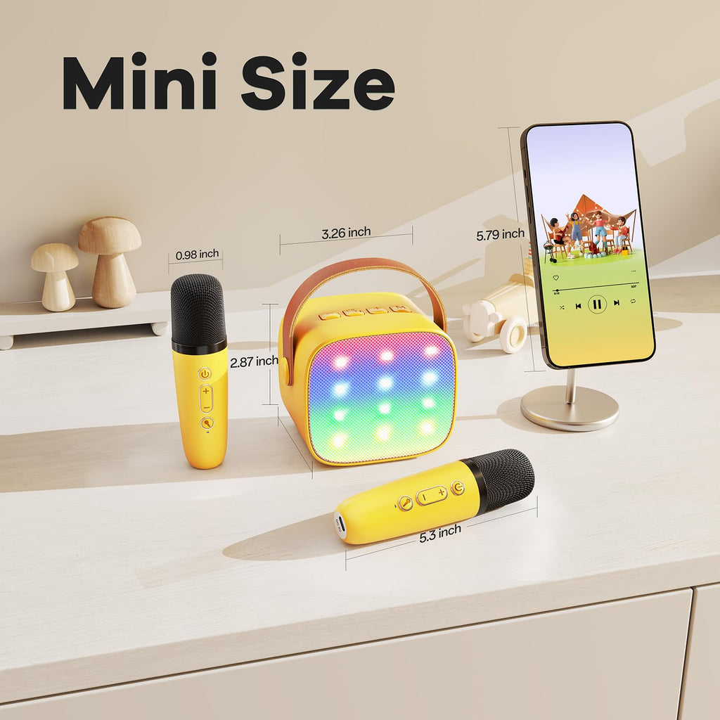 YLL Karaoke Machine for Kids, Birthday Gifts for Girls 3 4 5 6 7+Years Old