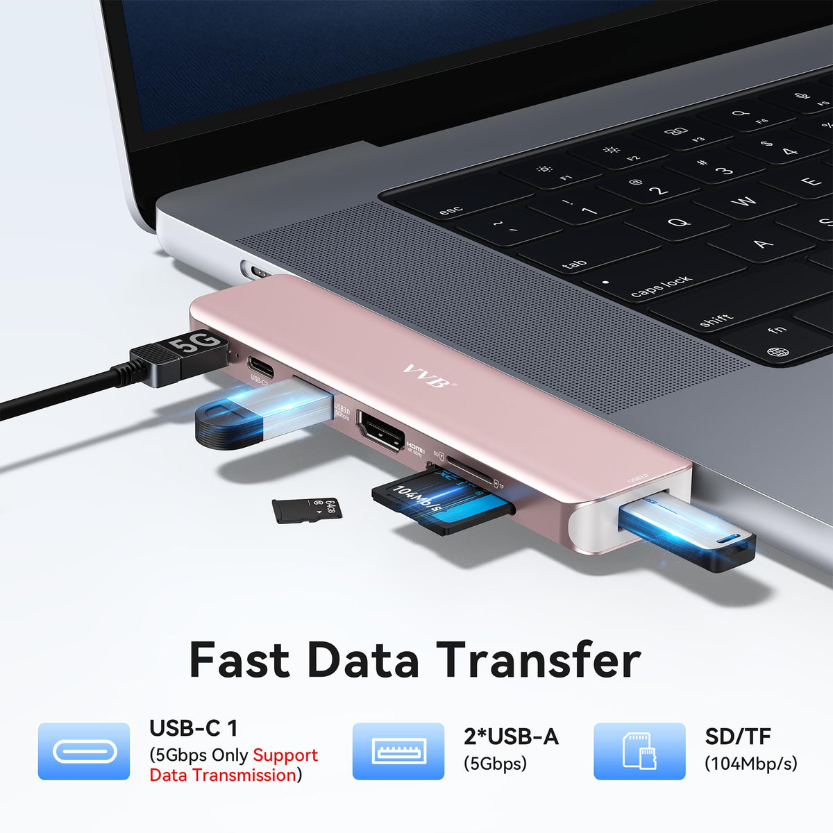 USB C Laptop Docking Station Dual Monitor HDMI USB C Hub Multiport Adapter