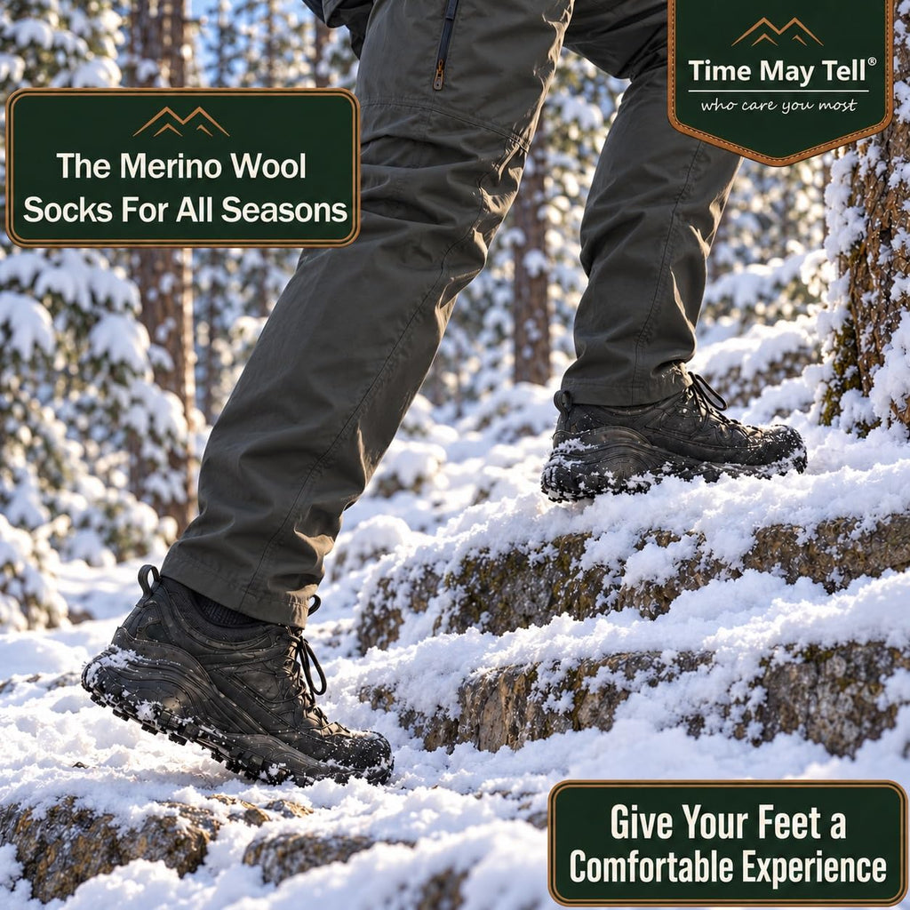 Merino Wool Socks for Men & Women, Thermal Warm Winter Socks
