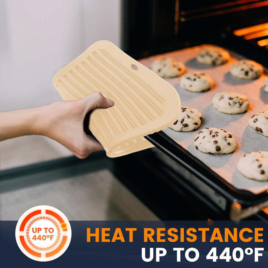 Silicone Trivet Mats 4 Heat Resistant Pot Holders Multipurpose Non-Slip Hot Pads for Kitchen Potholders, Drying mat, Jar Opener, Spoon Holder, Coaster(Dark Grey)