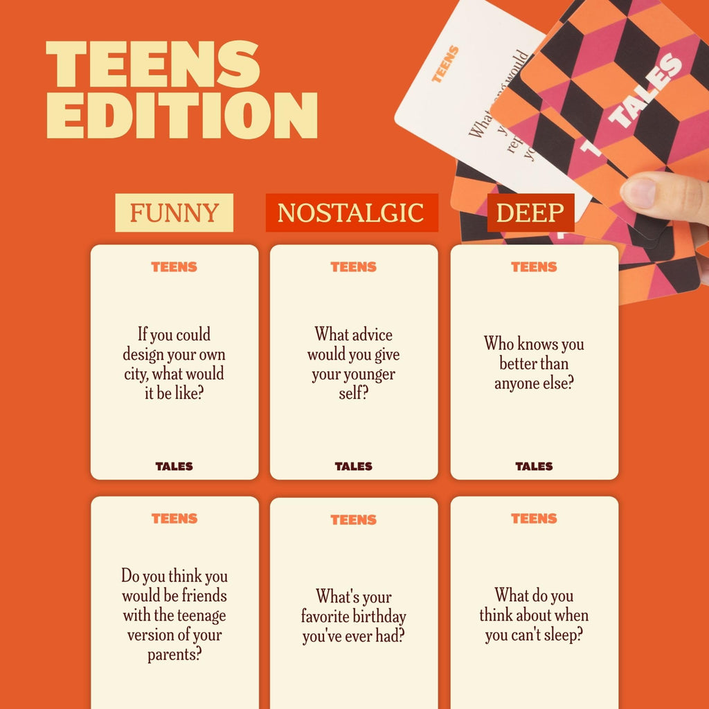 TALES 150 Conversation Cards, Kids Edition, Road Trip Game, Family Bonding