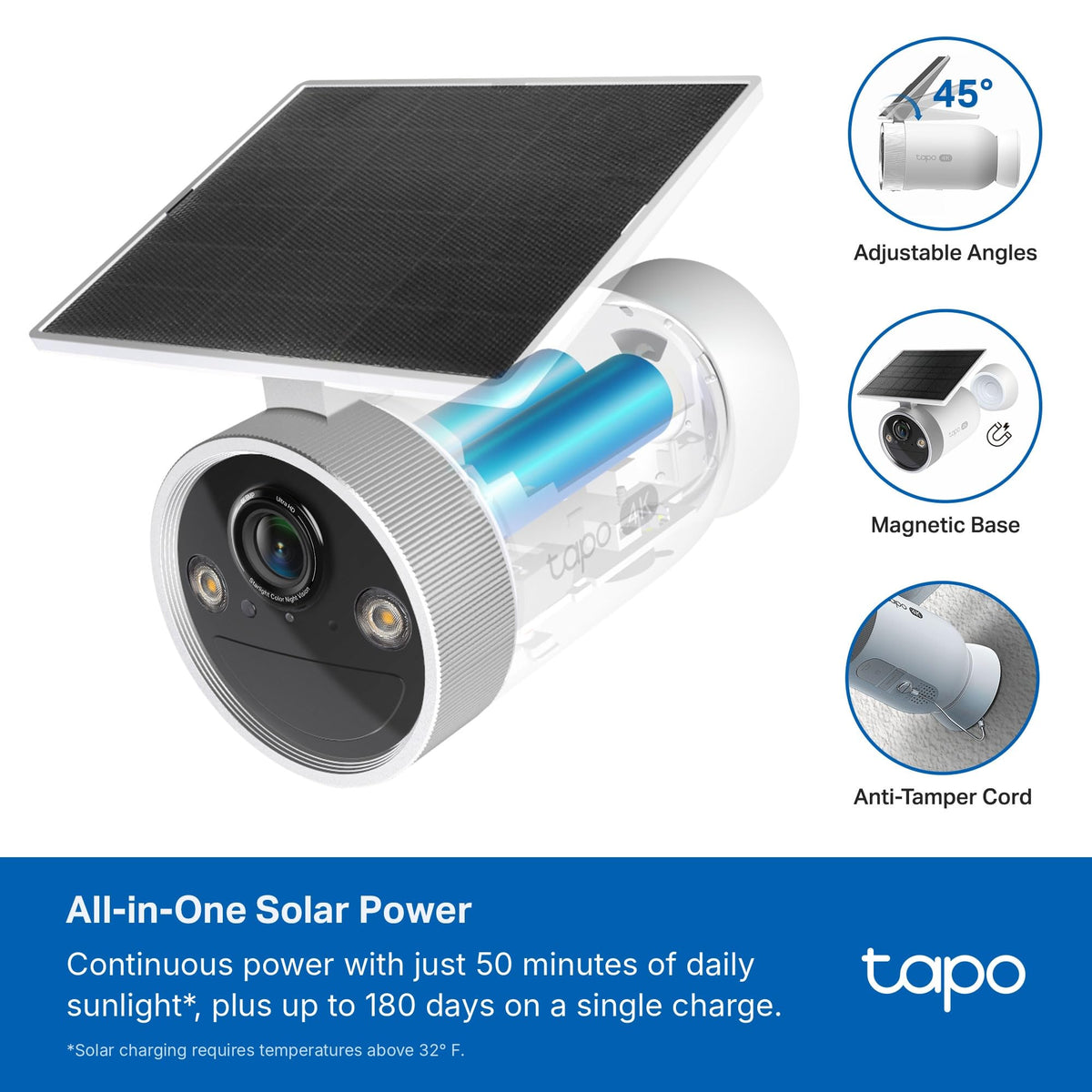 Tapo MagCam 2K+ Security Camera Wireless Outdoor, Battery Powered, C425