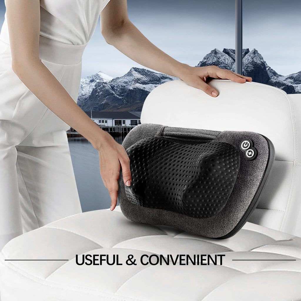 VIKTOR JURGEN Shiatsu Back Massager with Heat for Pain Relief, Gray