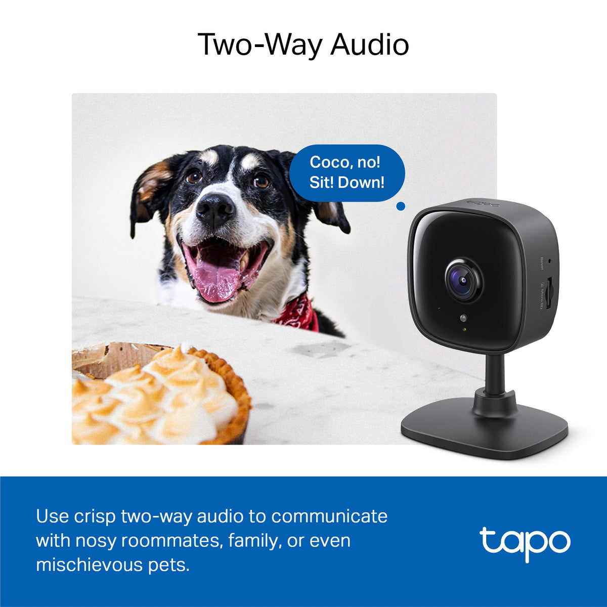Tapo 1080P Indoor Security Camera, Baby Monitor, Dog Camera, C100(4-Pack)