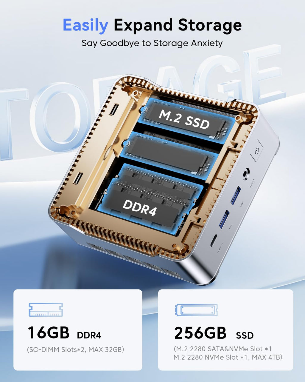 KAMRUI Pinova P2 Mini PC 16GB RAM 512GB SSD, AMD Ryzen 4300U(Beats 5400U/3500U/N95,Up to 3.7GHz,4C/8T) Mini Computers,Triple 4K Display/HDMI+DP+Type-C/WiFi/BT for Home/Business Mini Desktop Computers