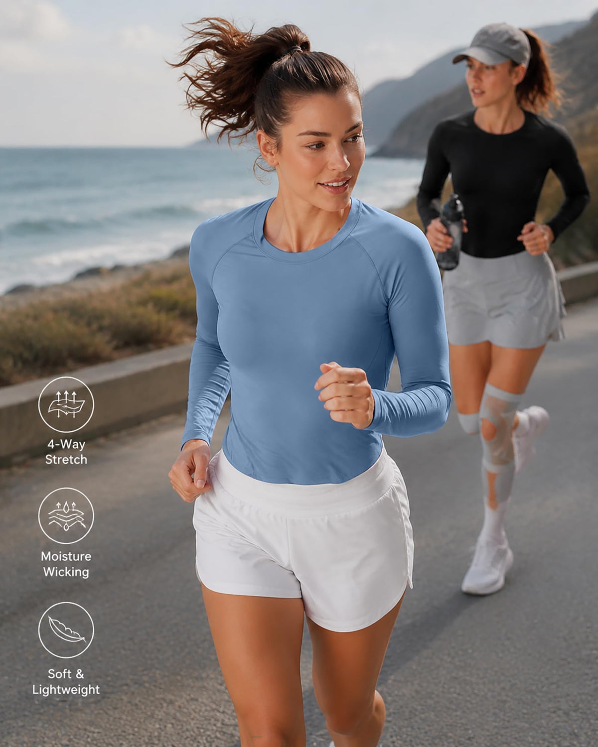 5 Pack Women's Compression Shirts Long Sleeve for Workout & Baselayer