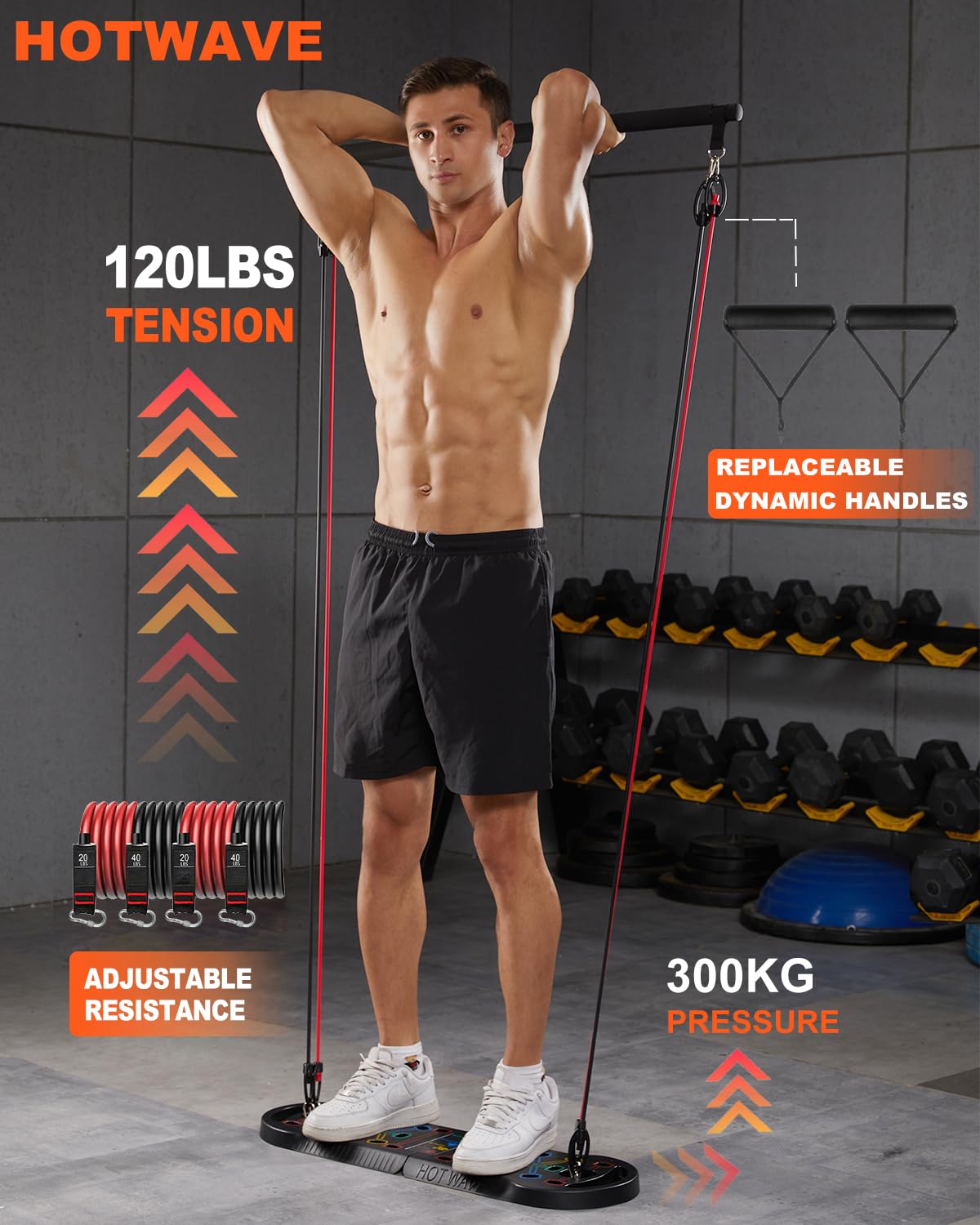 Push Up Board, Portable PushUp Board, Foldable 20 in 1 Push Up Bar