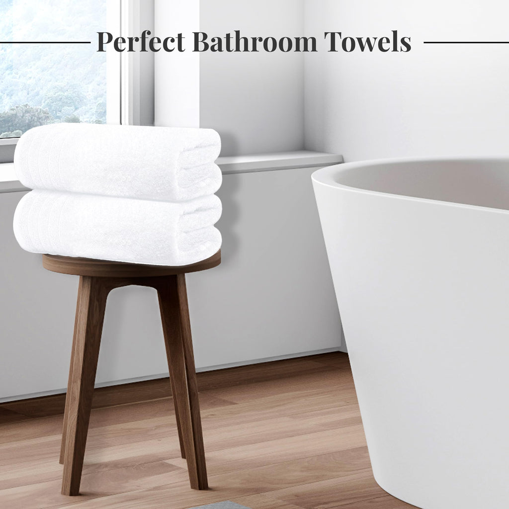 Tens Towels 8 Piece Towel Set, 2 XL Bath, 2 Hand, 4 Washcloth, Black