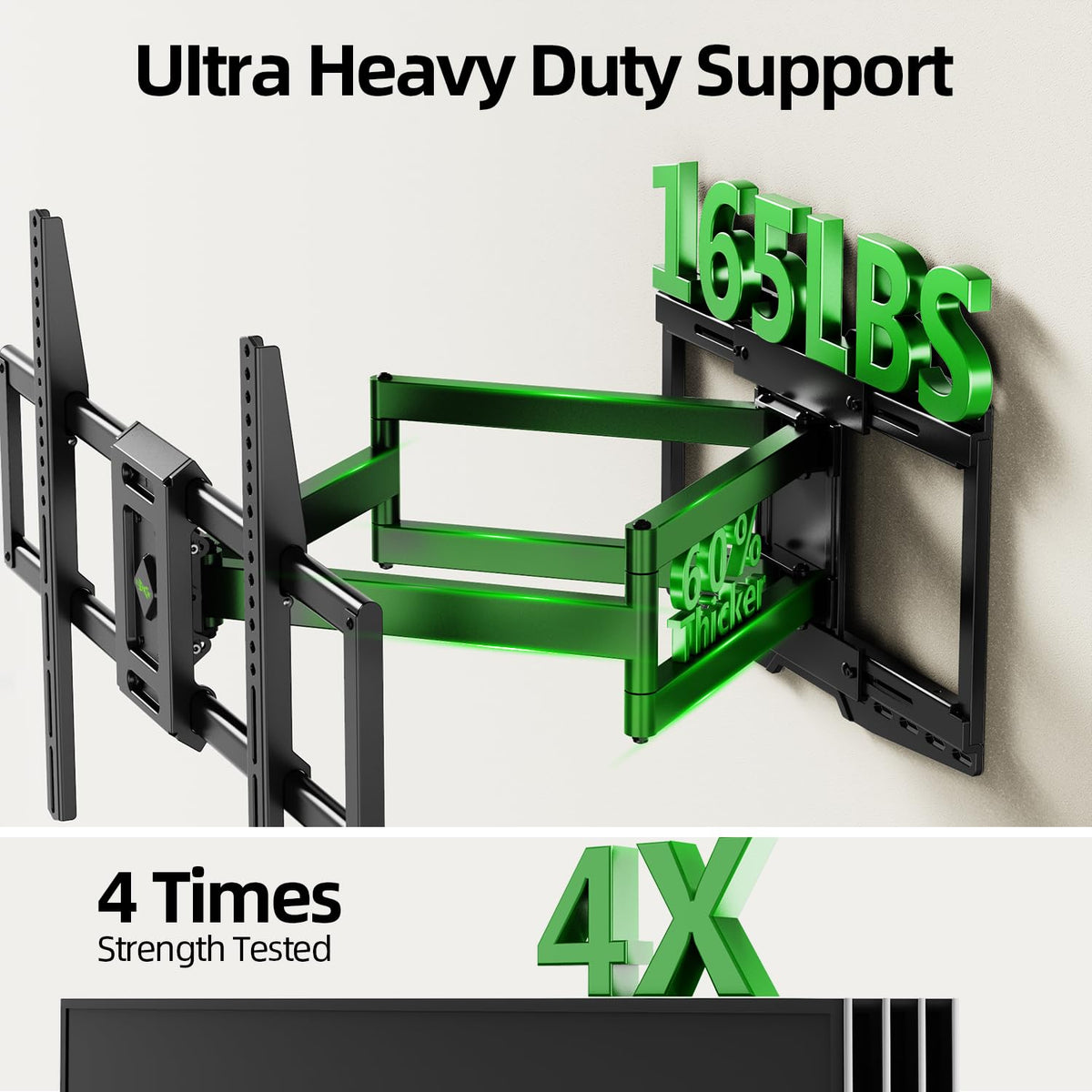 USX MOUNT Full Motion TV Wall Mount for Large TVs 42-97 Inch up to 150 lbs