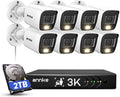 ANNKE 8CH 3K Wired Security Camera System with Smart Dual Light, 2TB HDD