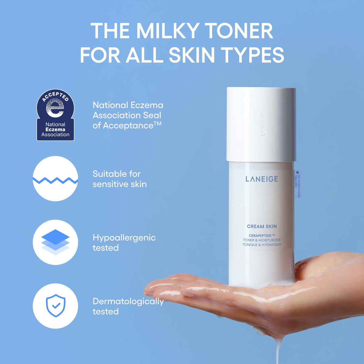 LANEIGE Cream Skin Face Hydrating Milky Toner | Korean Toner & Moisturizer