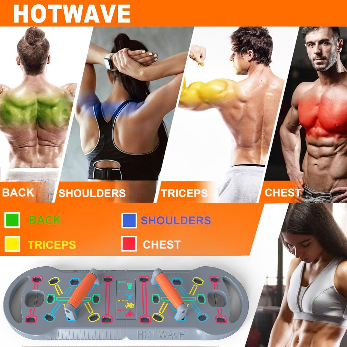 Push Up Board, Portable PushUp Board, Foldable 20 in 1 Push Up Bar