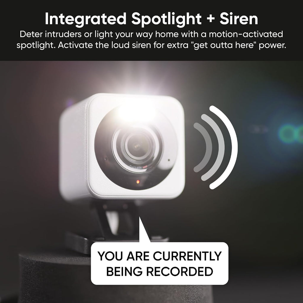 WYZE Cam v4, 2.5K Indoor/Outdoor Security Camera, Color Night Vision, White