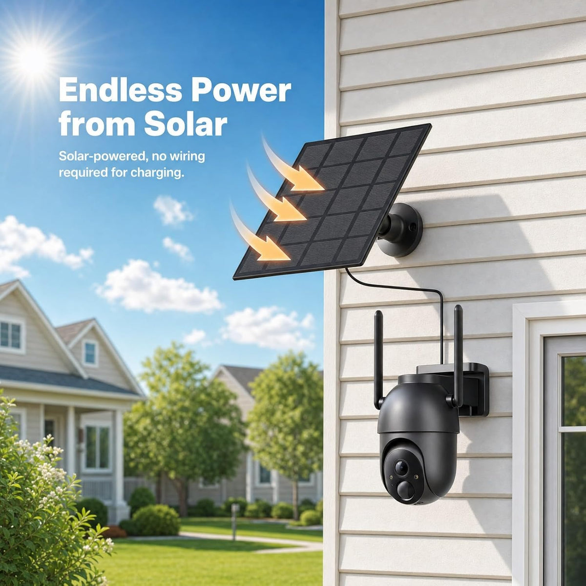 SEHMUA Security Cameras Wireless Outdoor Kit, No Monthly Fee, Local Storage