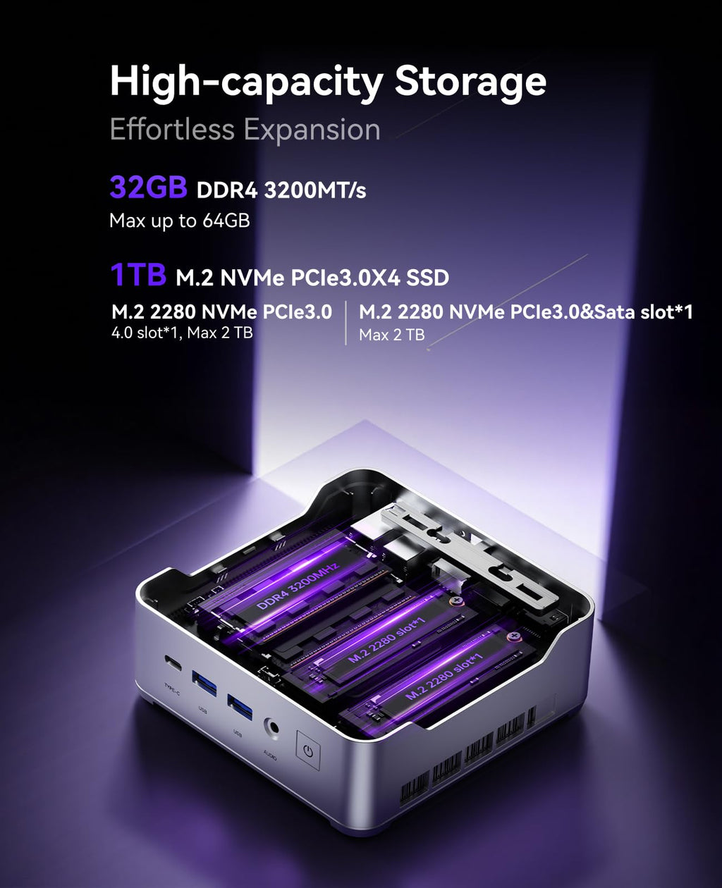 KAMRUI Pinova P2 Mini PC 16GB RAM 512GB SSD, AMD Ryzen 4300U(Beats 5400U/3500U/N95,Up to 3.7GHz,4C/8T) Mini Computers,Triple 4K Display/HDMI+DP+Type-C/WiFi/BT for Home/Business Mini Desktop Computers