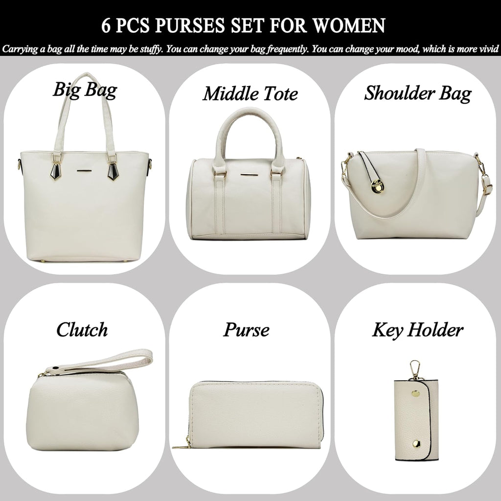 2E-youth Damen Geldbrsen und Handtaschen Set Tragetasche, Umhngetasche