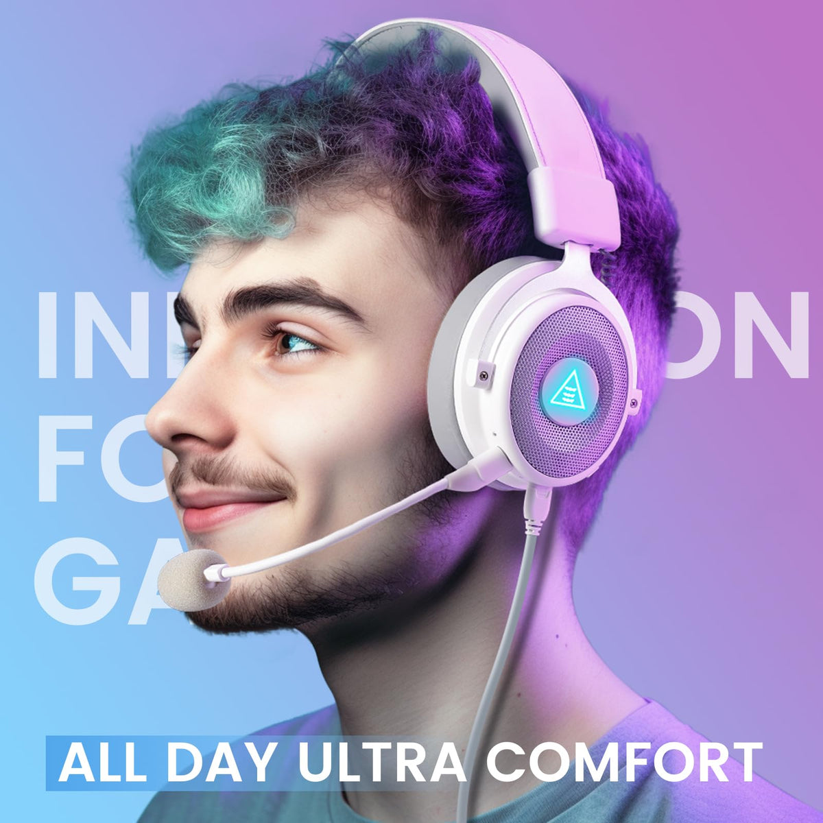 EKSA E900 Pro USB Gaming Headset for PC, 7.1 Surround Sound, 50MM Driver
